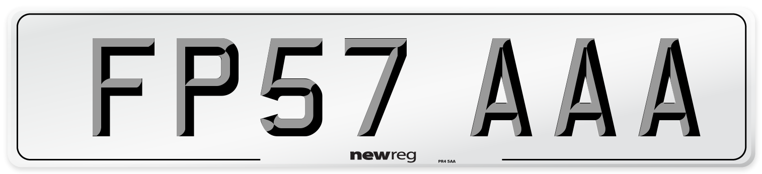 FP57 AAA Number Plate from New Reg